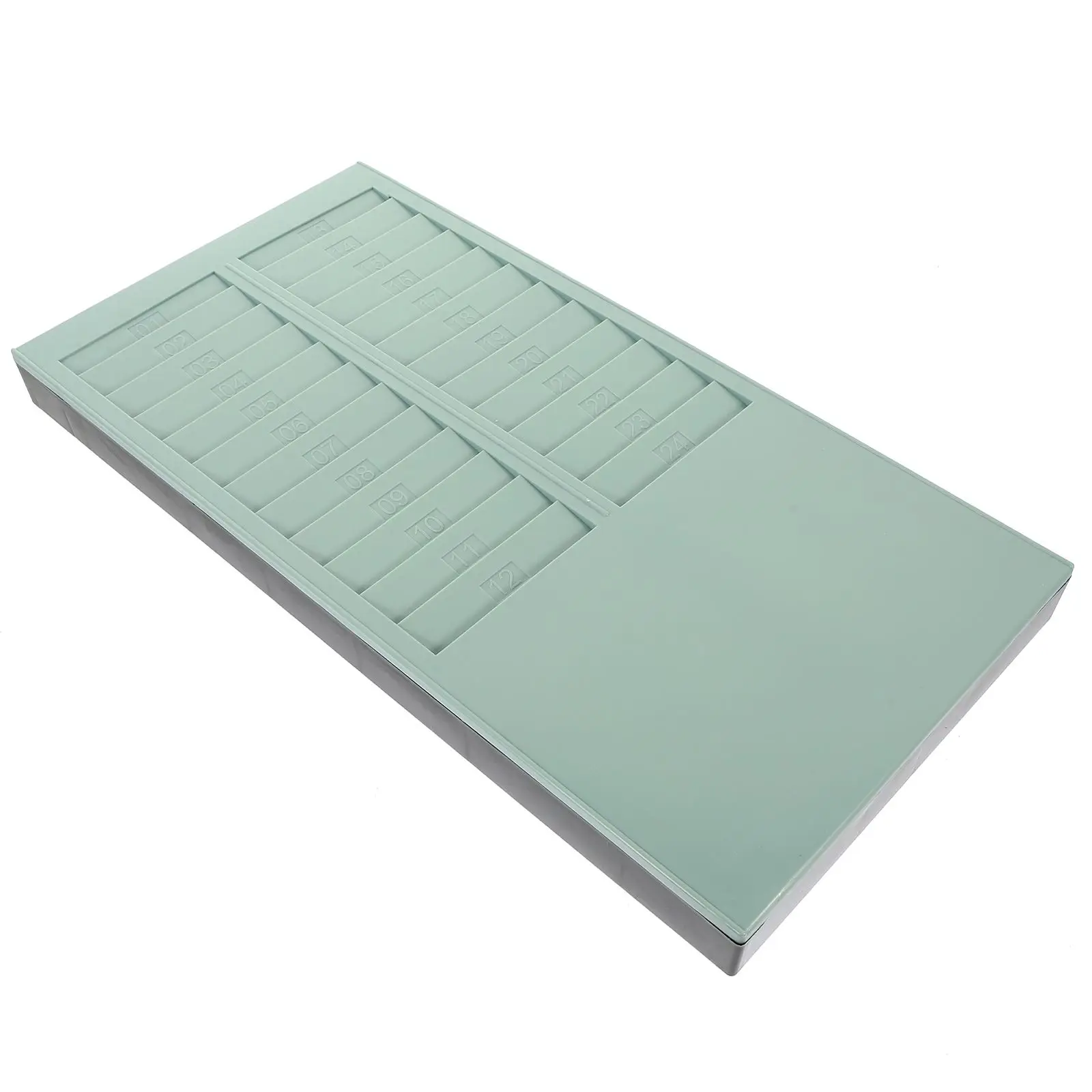24 Slots Attendance Machine Card Holder Plastic Rack Office Factory Warehouse Time Storage Accessory Organizer