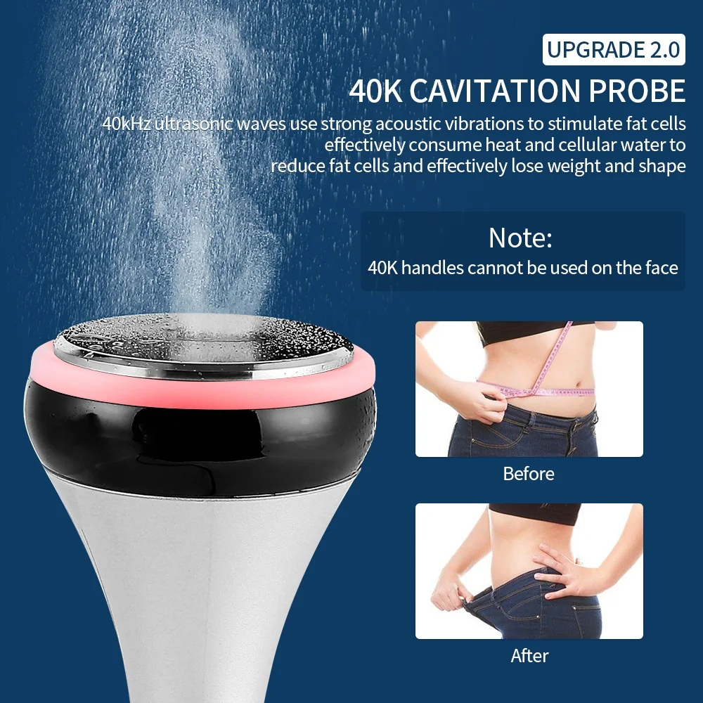 3-IN-1 RF Multipolar Radio Frequency 40K Cavitation Ultrasonic Body Slimming Skin Lifting Anti-Cellulite Fat Removal Machine