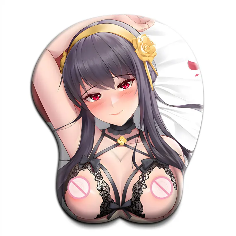 Stormpike Oppai 3D Gaming Big Breasts Mousepad with Wrist Rest Yor Forger Mouse Pad for Pc Gamer