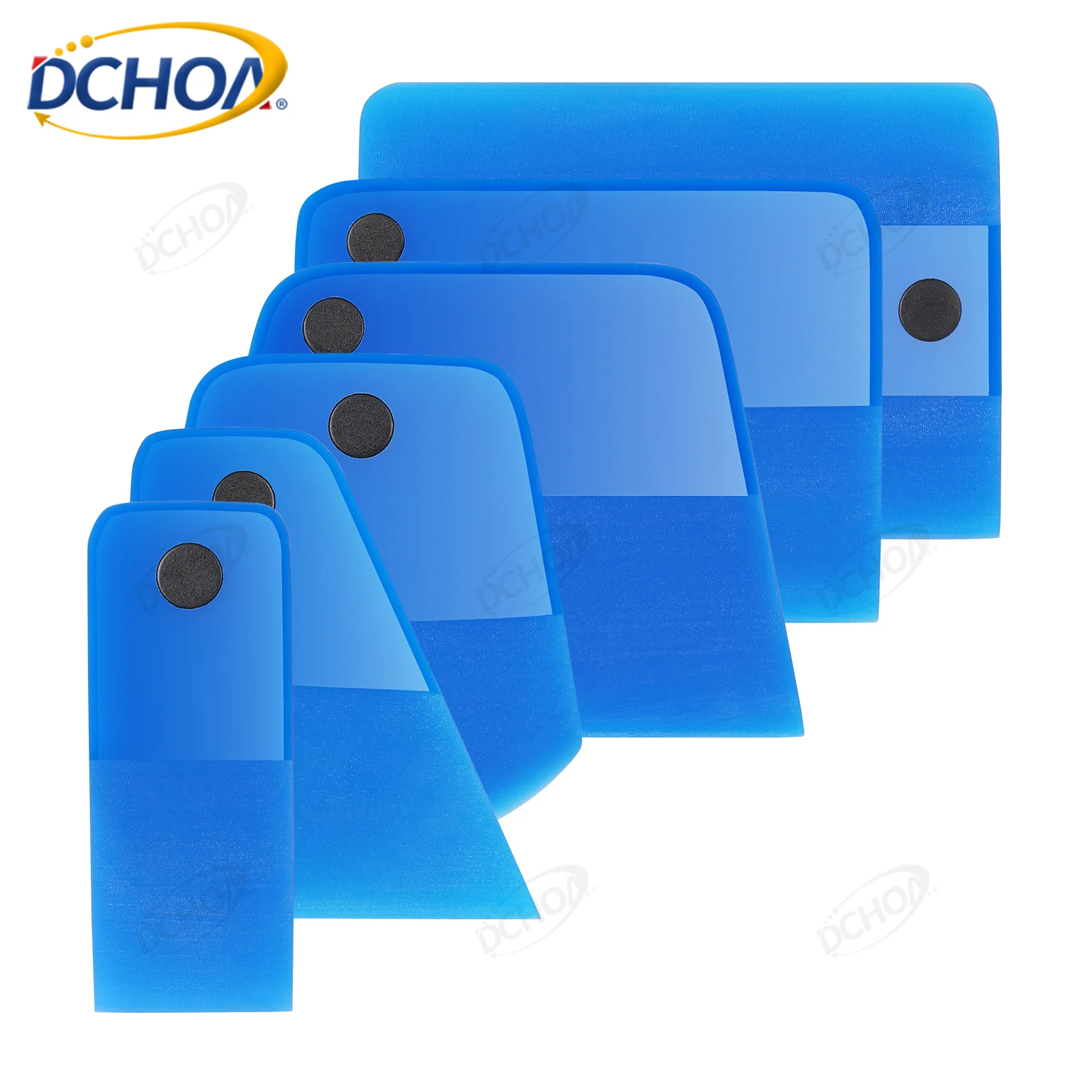 

PF-066 6-Piece Magnetic PPF Squeegee Set | Black Rust-Proof Magnets, Custom Logo/Size/Shape/Color/Hardness, No Rust, Strong Grip
