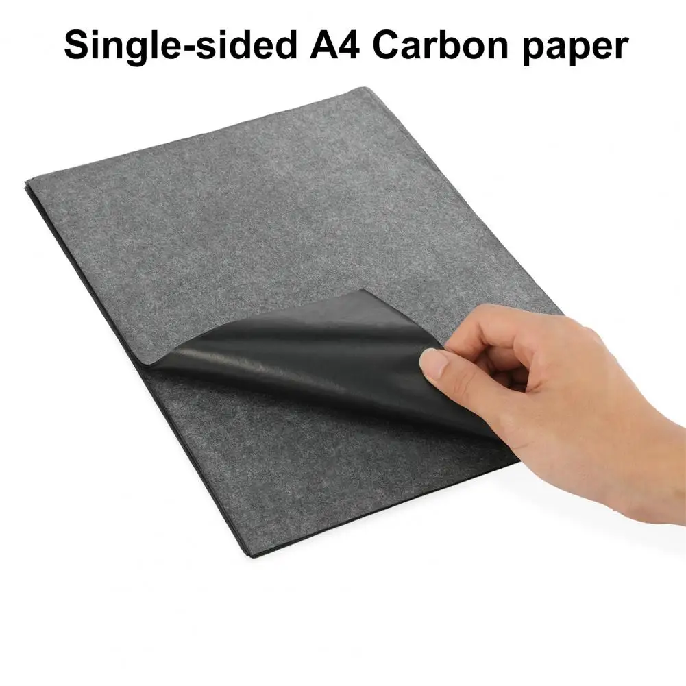 

100 Sheets Carbon Copy Paper Clear Erasable Copier Stencil Single-sided A4 Graphite Transfer Tracing Carbon Transfer Paper