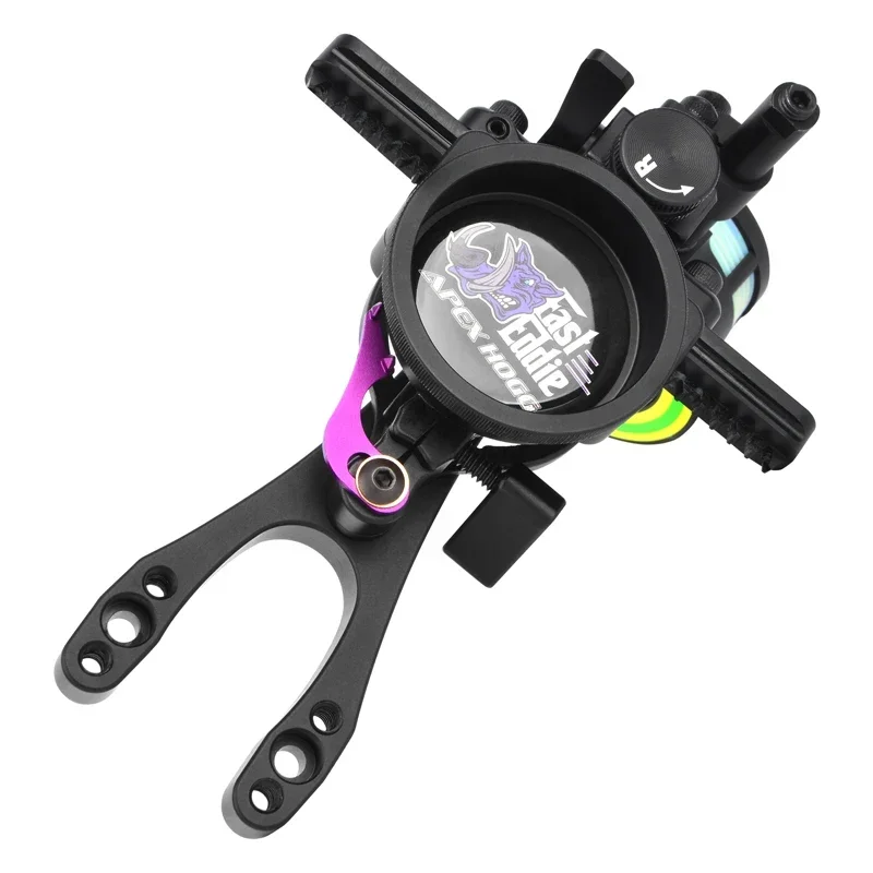 Archery Compound Bow Sight 2 Pin Optical Fiber 0.019 Sight Adjustable Pointer Compound Bow Shooting Accessories