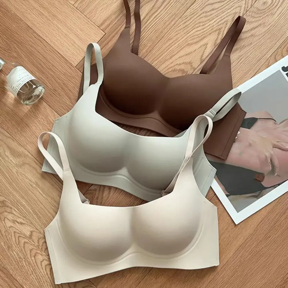 

Simple Shockproof Seamless Bra Anti-sagging Intimates Push Up Bra Underwear Bralette for Women Girl