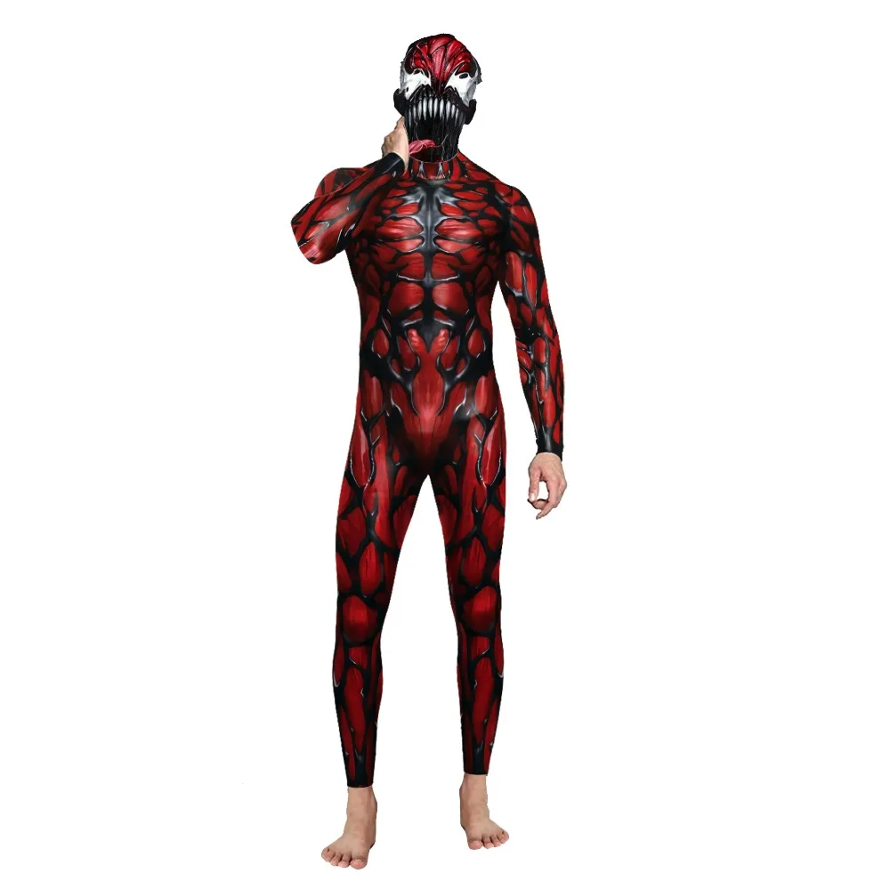 

Venom Carnage Massacre Cletus Kasady Cosplay Jumpsuit 3D Printed Costume Halloween Zenti SpiderMan Party Bodysuit Unisex