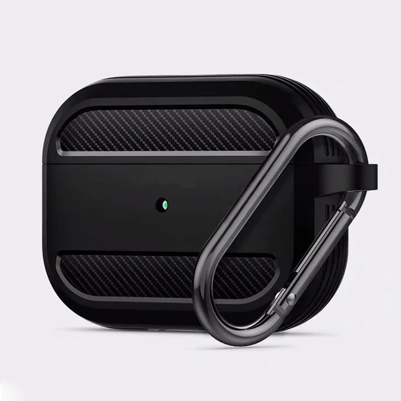 Carbon Fiber Earphone Case For AirPods Pro 2 2nd Generation 2022 Case Protective Cover for Airpods 3 Pro 2 3rd Case with Hook