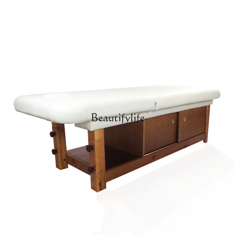 Beauty salon special SPA electric lifting high-grade solid wood beauty bed electric massage bed