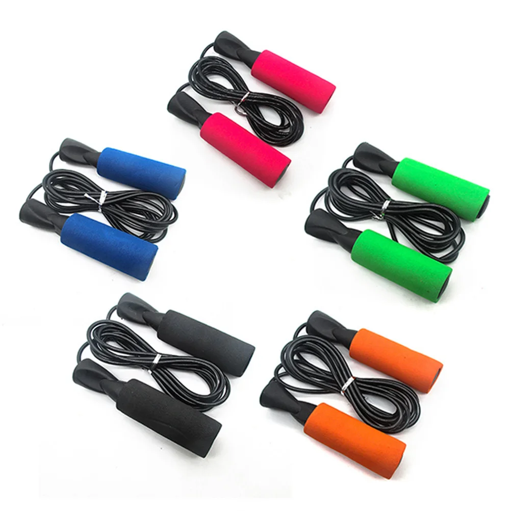 

5Pcs Jump Ropes Sponge Handle Bearing Skipping Ropes Fitness Rope Jumping Exercise Gym Workout Equipment Thick Red