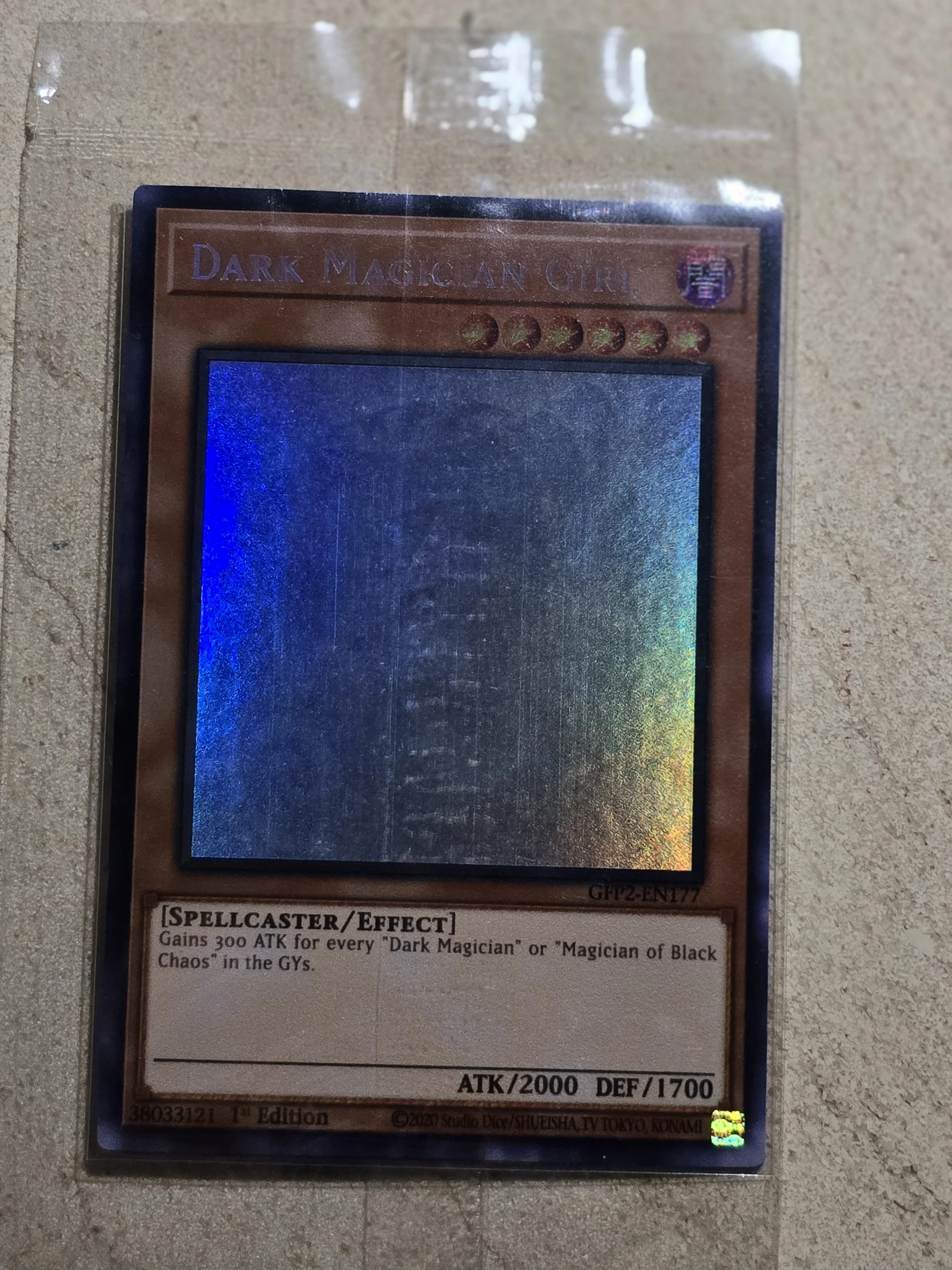 YuGiOh Ghosts From the Past GFP2 Holographic Rare HR Dark Magician Girl/ブラック·マジシャン Hobby Collection Gift Toy Card (Not Original)