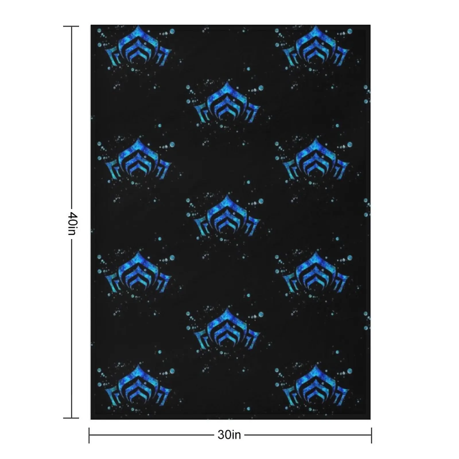 Warframe Logo Watercolor Throw Blanket for sofa Flannel blankets ands Furrys Flannel Fabric Retros Blankets