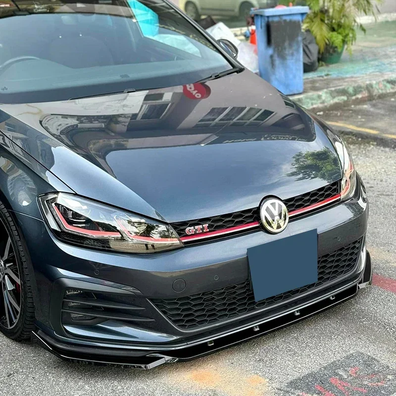 

For Volkswagen Golf MK7.5 GTI GTD 2017-2020 MAXTON Style Car Front Bumper Lip Spoiler Splitter Front Lip Spoiler Cap Tuning