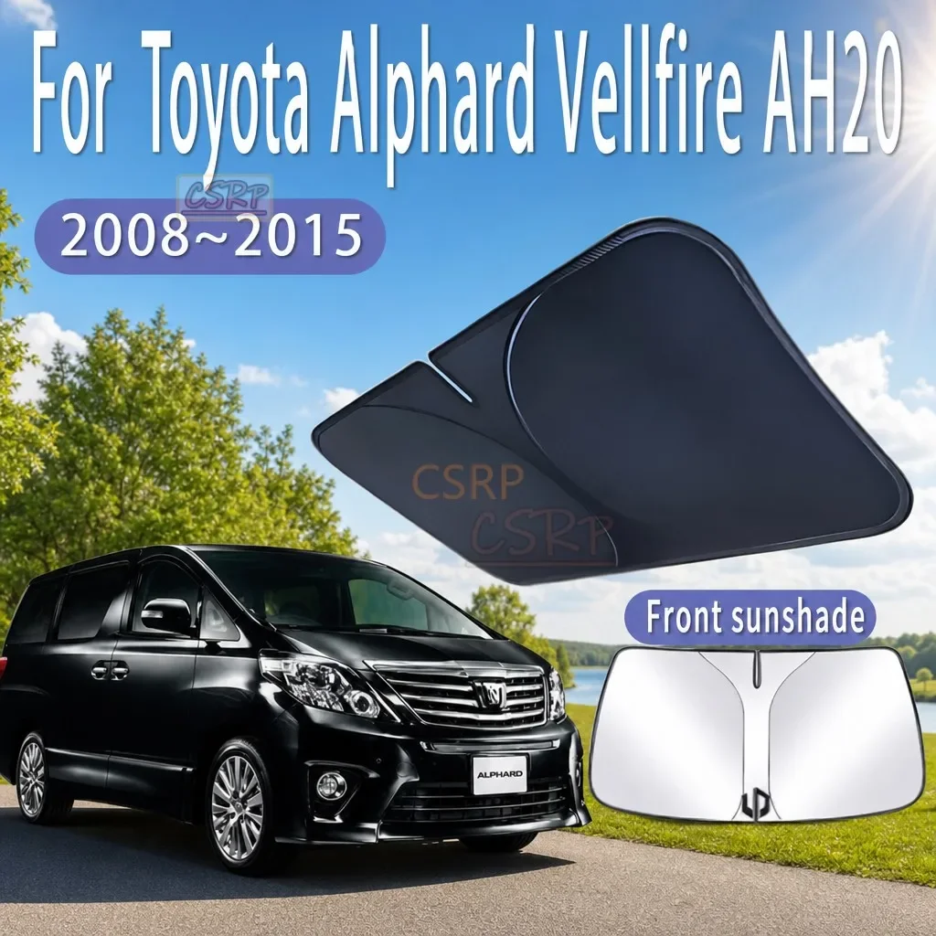 Car Sun Visor For Toyota Alphard Vellfire AH20 2008~2015 2010 Front Windshield Sunshade Heat Insulation Summer Auto Accessories