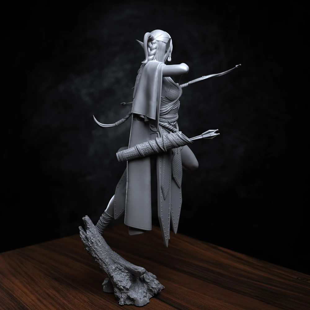 1/24 resin figure unpainted model kit, Elf female archer, unassembled and unpainted GK
