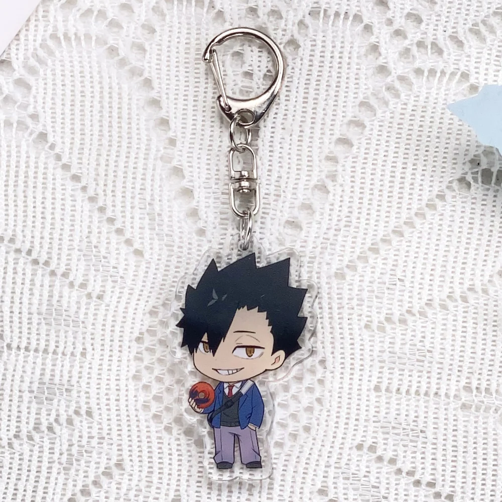 1/12PCS Anime Characters Haikyuu!! Acrylic Car Keychain Accessories Cartoon​ Keyrings Friends Gifts Bag Charms Backpack Pendant