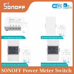SONOFF POWR3 POWR316 POWR316D POWR320D Smart Power Meter Switch 16/20/25A Overload Protection Devices Support Alexa Google