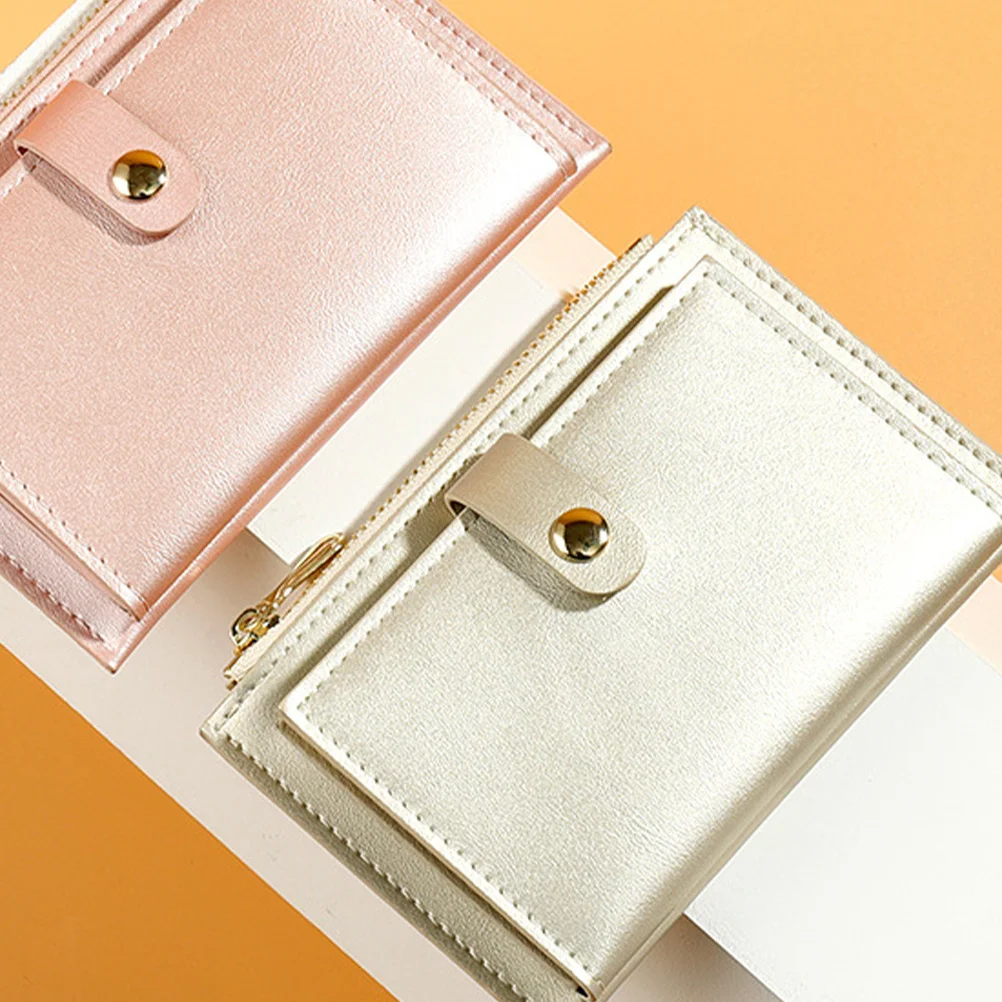 Durable Small Lightweight PU Wallet for Women Multi Pocket Design Credit Card Coin Purse Travel Shopping Birthday Gift