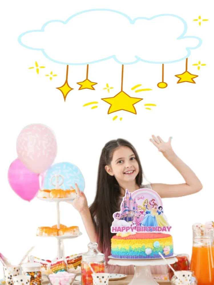 25PCS Disney Prinzessin Kuchen Topper Set Klassische Cartoon Thema Party Dekorationen Cupcake Topper für Geburtstag Weihnachten Geschenke Spielzeug