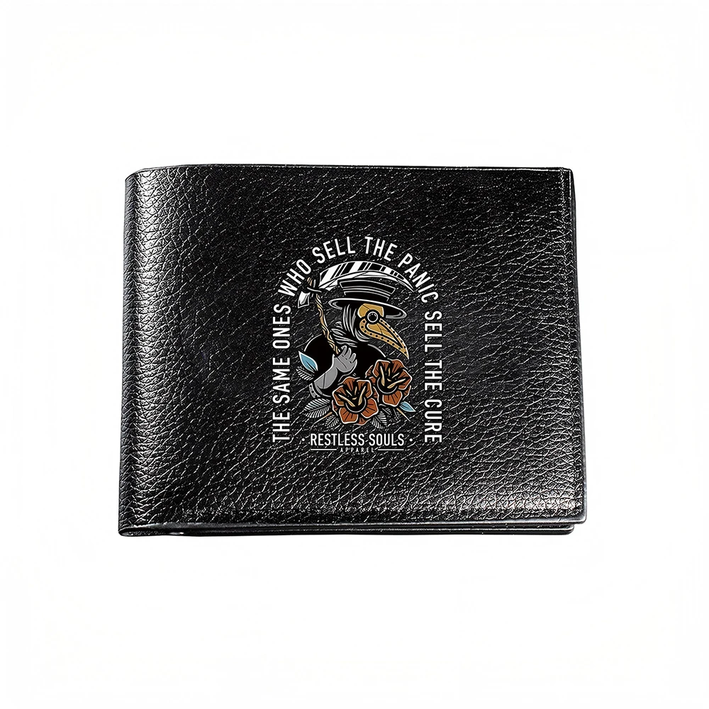 The Same Ones Who Sell The Panic Sell The Cure Restless Souls Printed Wallet For Men Casual Business Fashion Design