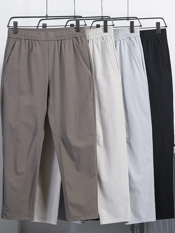 

Новые усовершенствованные мужские летние свободные прямые повседневные брюки из хлопка: быстросохнущие, эластичные, дышащие, легкие, модные