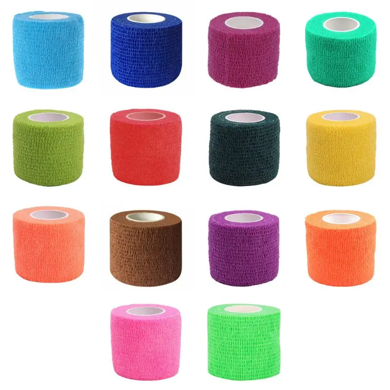 Multicolor Sports Elastoplast Self Adhesive Bandage Muscle Tape Protective Wrap