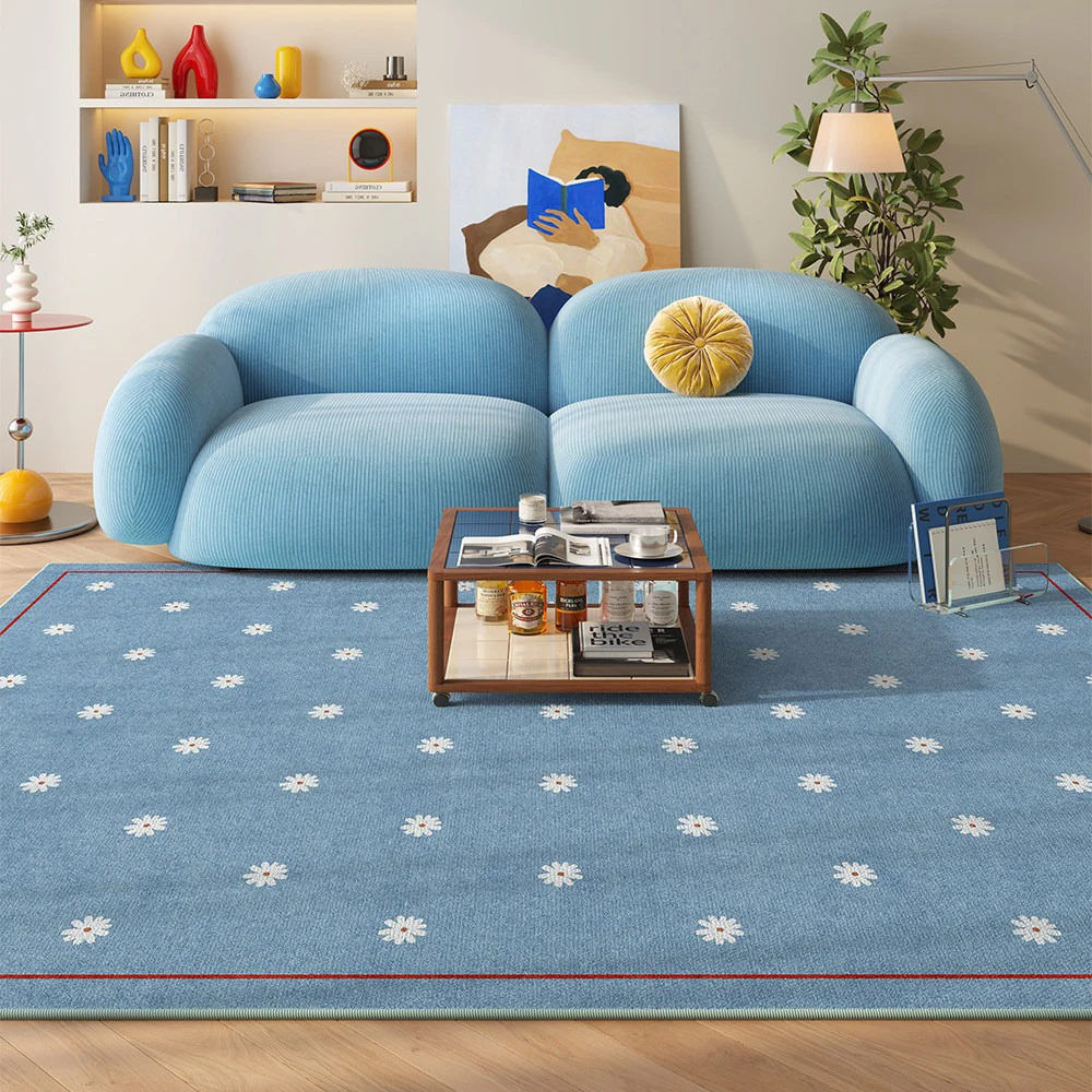 Blue Living Room Carpet Bauhaus Dopamine Sea-salt Style Home Large Area Rug Coffee Tables Non-slip Floor Mat Ковер В Гостиную 카펫
