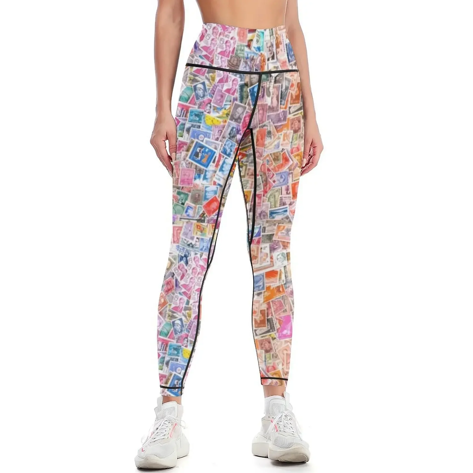 

Tons Of Postage Stamps Leggings jogging pants gym womans Women's sportswear sports woman gym Womens Leggings