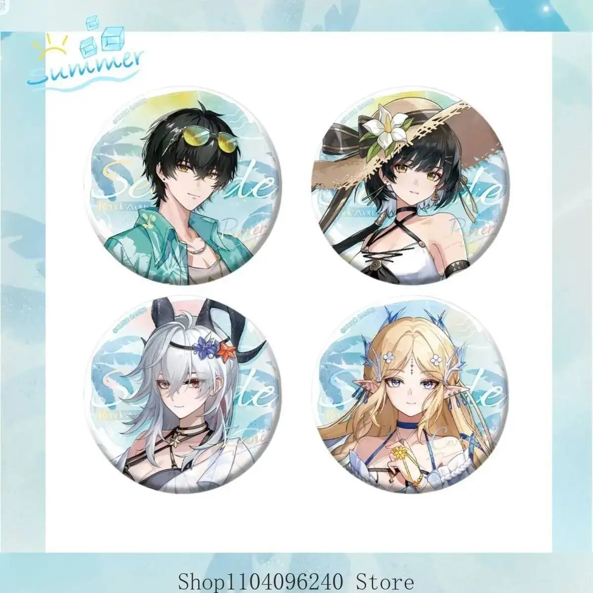 

Anime GAME Zani Cartethyia Anime Cosplay Acrylic Stand Model Plate Desk Decor Standing Sign Desktop Fans Badge Pin