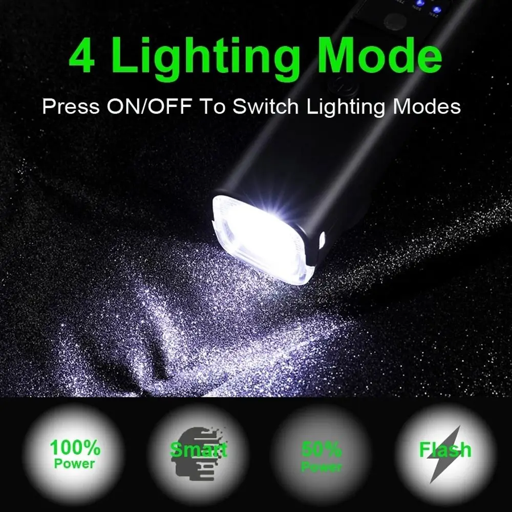 

Высокочастотный предупреждающий велосипедный передний задний фонарь, светодиодная фара, аккумулятор 2000 мАч, велосипедная фара, непромокаемая конструкция, сенсорная технология