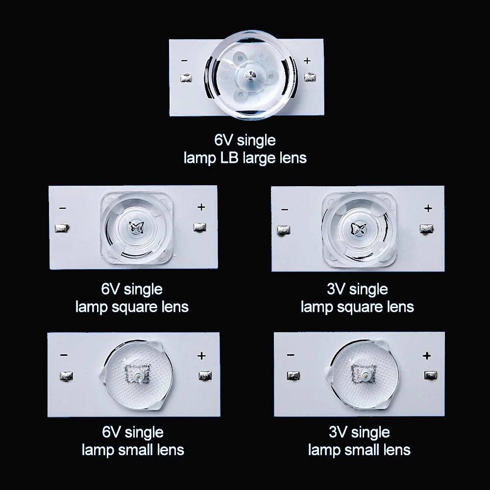 Koraliki do lampy 3V 6V SMD z soczewką optyczną Fliter do naprawy telewizorów LED 32-75 cali z kablem 2M Akcesoria do pasków podświetlenia LED