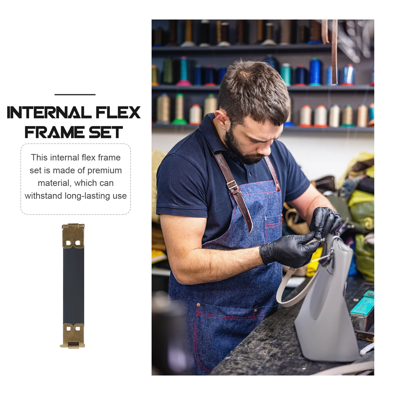 

20Pcs Internal Flex Frame Metal 8Cm Spring Clip for Bag Purse DIY Craft Clasp Sewing Hinges Closure Hardware Purse Hardware