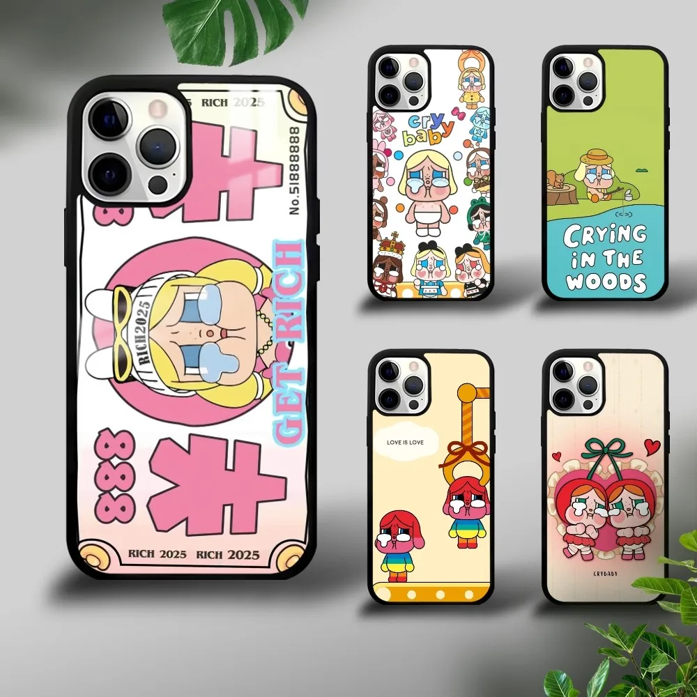 

Cute C-Crybaby Doll Phone Case For iPhone 16 15 14 13 12 11 Pro Xs Max Mini Plus Celulares Hard Funda