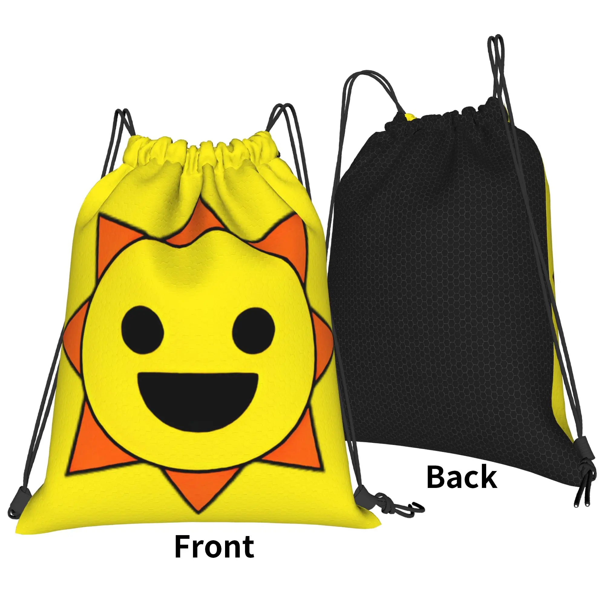 Sun Sprunki Drawstring Backpack Sports Gym Sackpack Water Resistant Cartoon Game String Bags for Cycling 36cm (W) x 43cm (H)