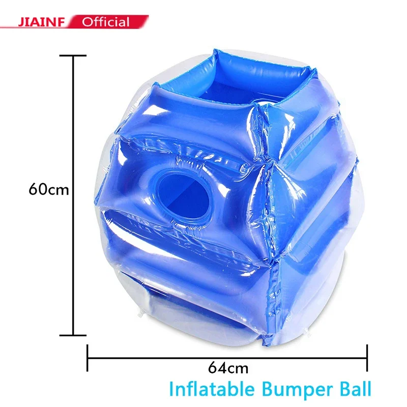 Boule à bulles gonflable pour enfants, PVC souple, bleu, rouge, jeu de plein air familial adulte, balle jouet de sport