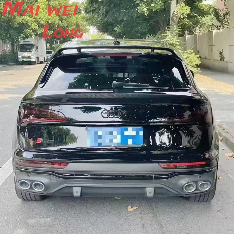 For Audi Q5 Sportback 2020 2021 2022 2023 Wing Lip Tail Trunk Spoilers Real Carbon Fiber