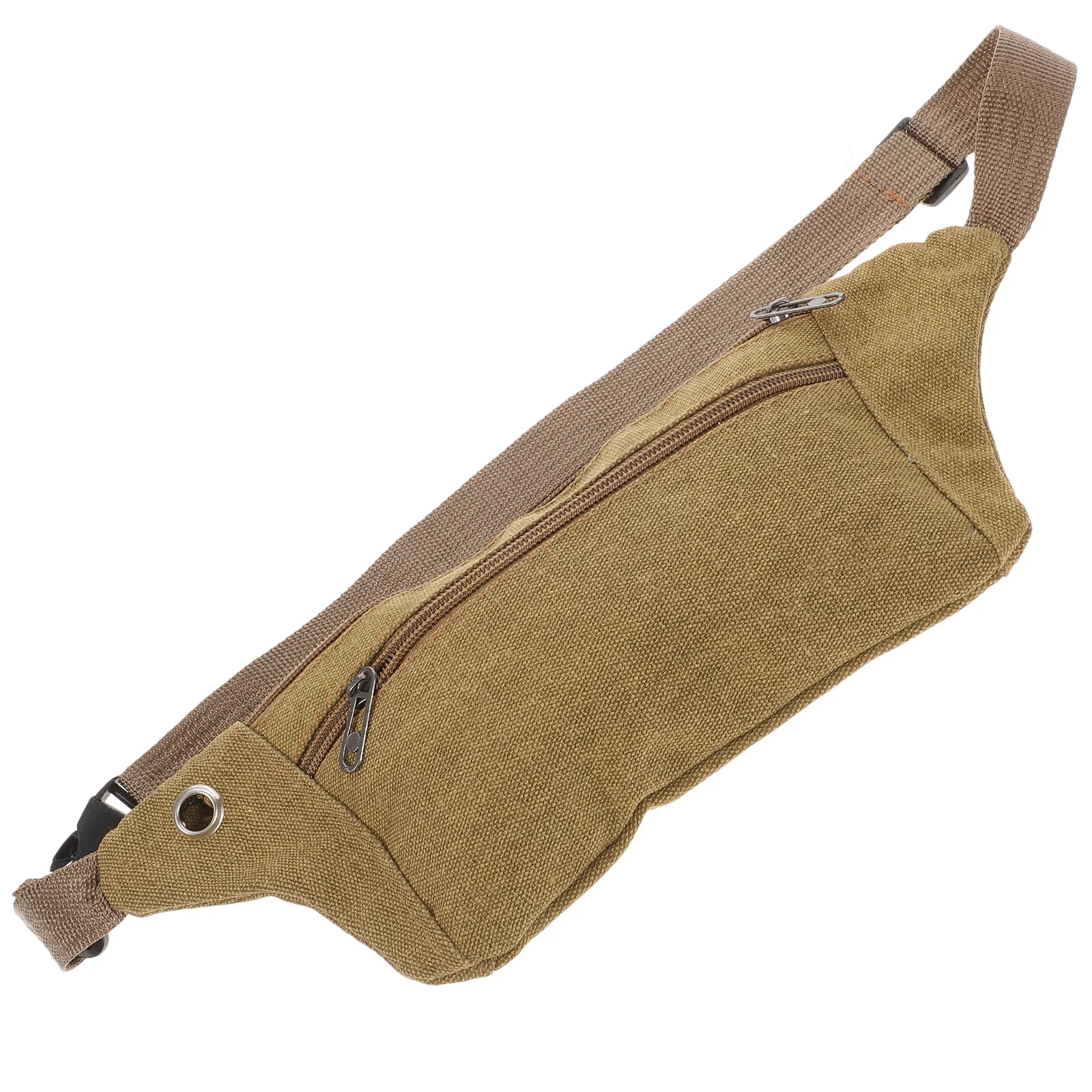 

Waterproof Sports Waist Pack Lightweight Canvas Running Pocket for Phone Hiking Riding Travel Men Women Khaki Running Pocket