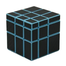 Bloques de espejo de fibra de carbono para niños, cubo mágico, rompecabezas, Cubo de velocidad, forma extraña, juguetes para niños, azul, rosa, 3x3x3, 57mm