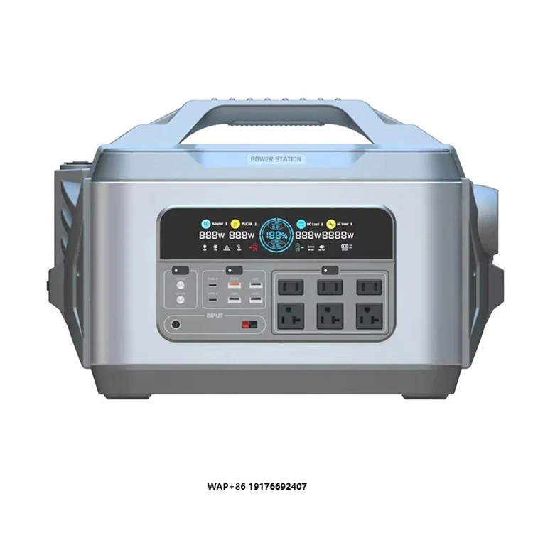 2200W Lithium Ion Battery Portable Generator Home Outdoor Storage Pure Sine Wave Solar Panel Car Flashlight Larger Capacity