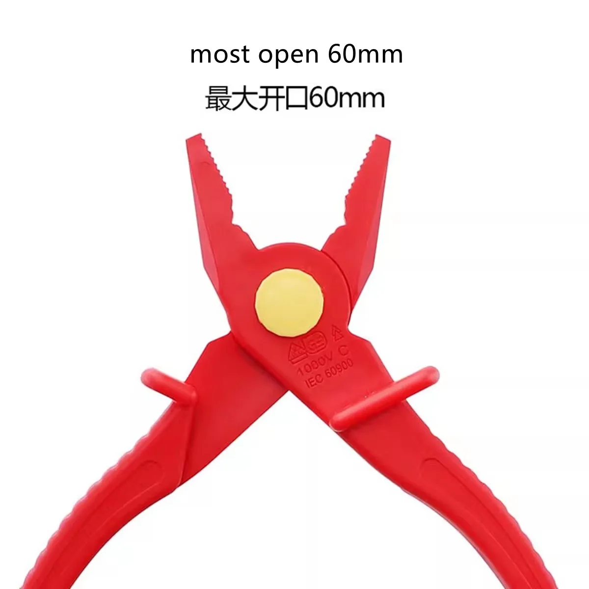 Anti-magnetic insulating plastic electrician straight knife 1000V pliers Multi-functional vise Electrical insulating tools K001