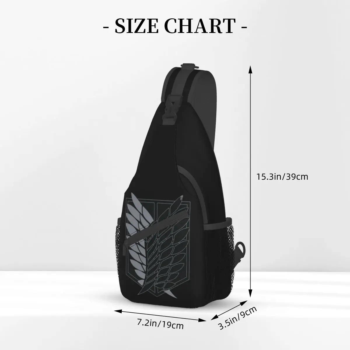 Angriff auf Titan eren Cross body Schulter taschen Muster Brusttasche Erkundung Bataillon Schulter rucksack Tages rucksack für Reisen Wandern