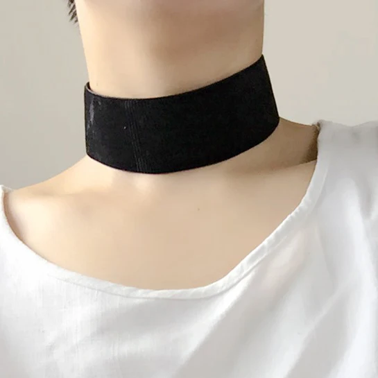 Korean Fashion Damen Accessoires Punk Gothic Weiche Schwarz Samt Halsband Halskette Mädchen Hals Schmuck Colar Feminino
