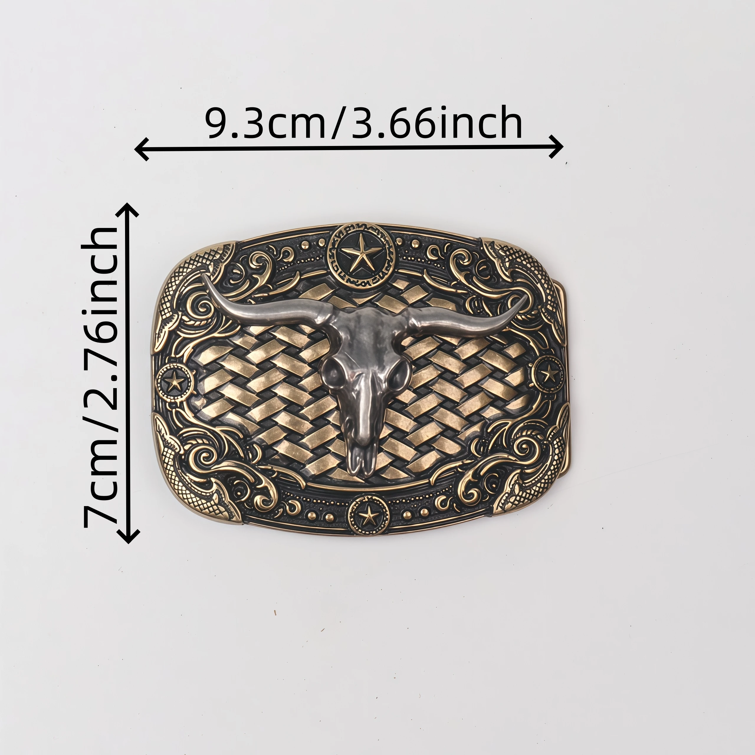 A Belt Buckle, Retro Style, Wide Belt Western-Style Buckle, Metal Relief Buckle