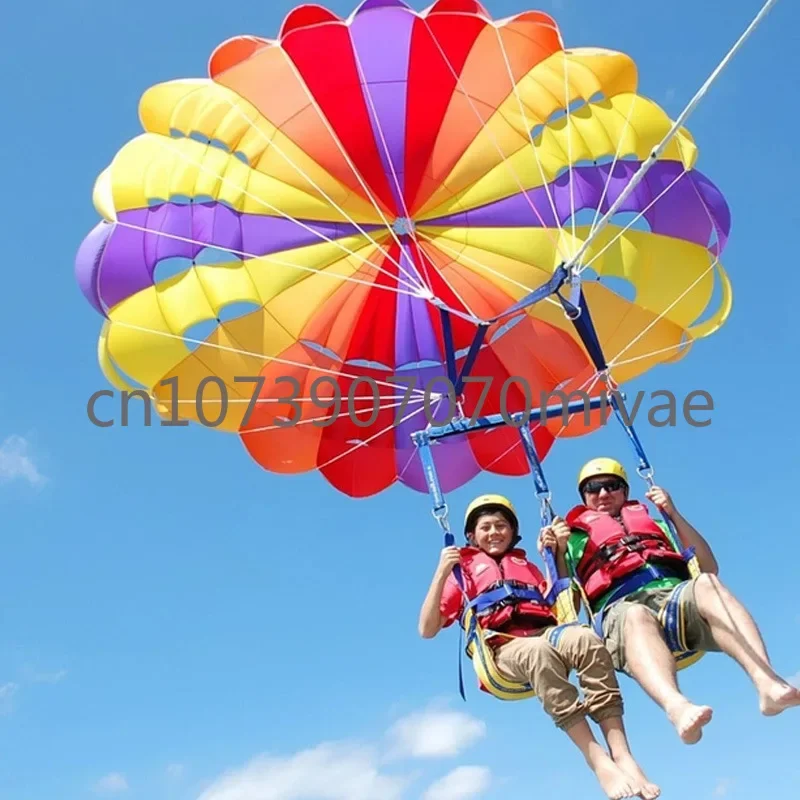 Customized Outdoor Extreme Sports Skydiving Parachute Professional Nylon Fabric Paraglider  Measuring Cables