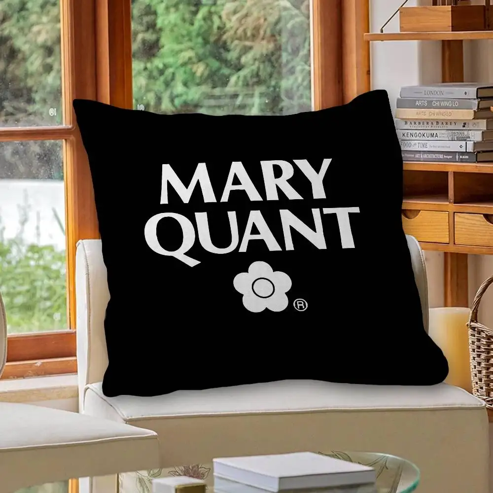 M-Marys logo Q-Quants Cushion Cover Polyester Sofa Cushions Decorative Throw Pillows Home Decoration Pillowcover