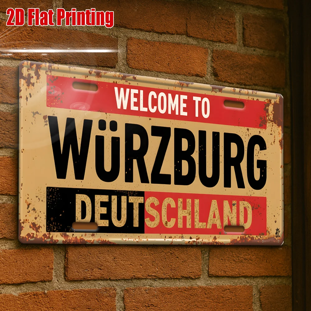 Home Office Deutschland - AL Sign - Vintage duurzame metalen