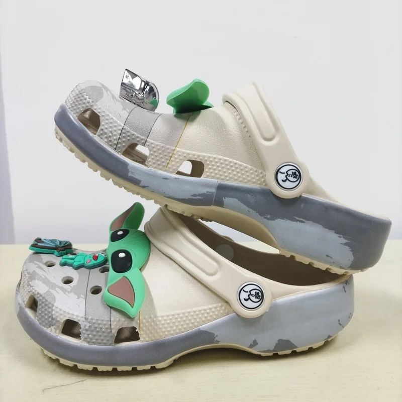 2025년 신상 스타워즈 만화 구멍 샌들 슬리퍼 남아 여아 비치 캐주얼 신발 통기성 젤리 가든 속이 빈 에바 비치 슈즈