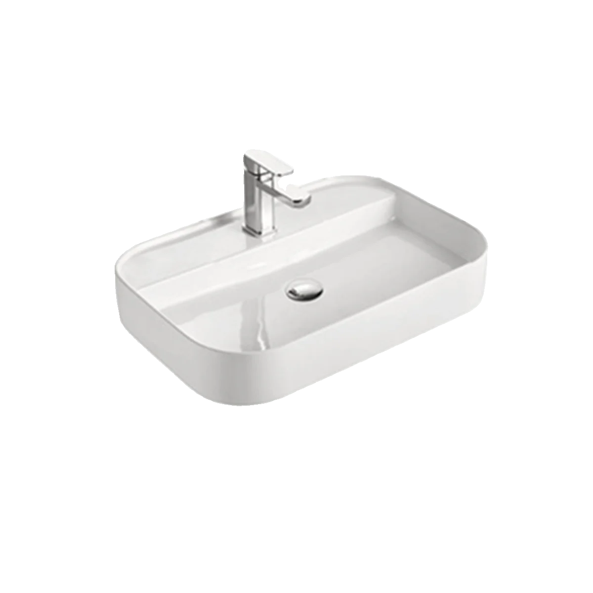 

Simple counter basin Modern ceramic washbasin Single hole square bathroom White washbasin Nordic washbasin Single basin