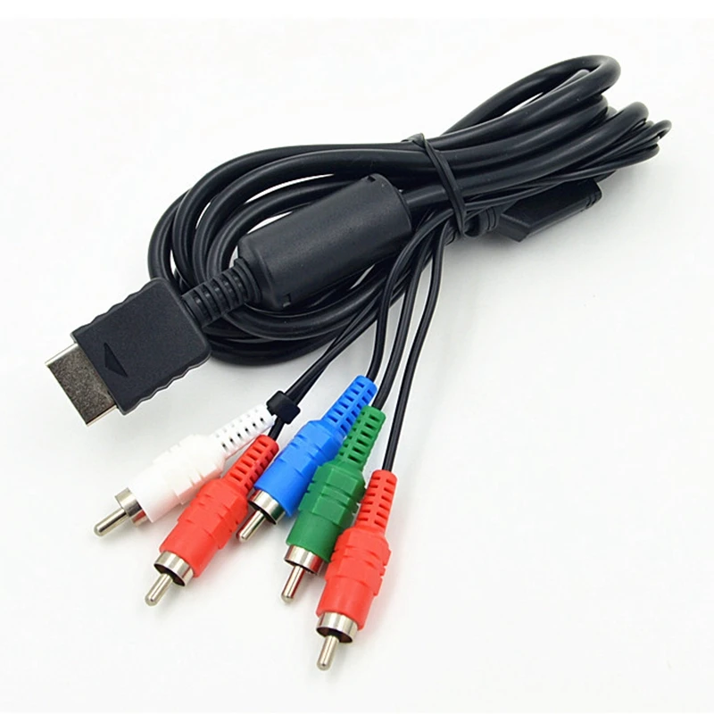 T35C Ypbpr para PS2//Slim HDTV-Ready TV HD Componente AV Cable 5 hilos 6 pies Negro