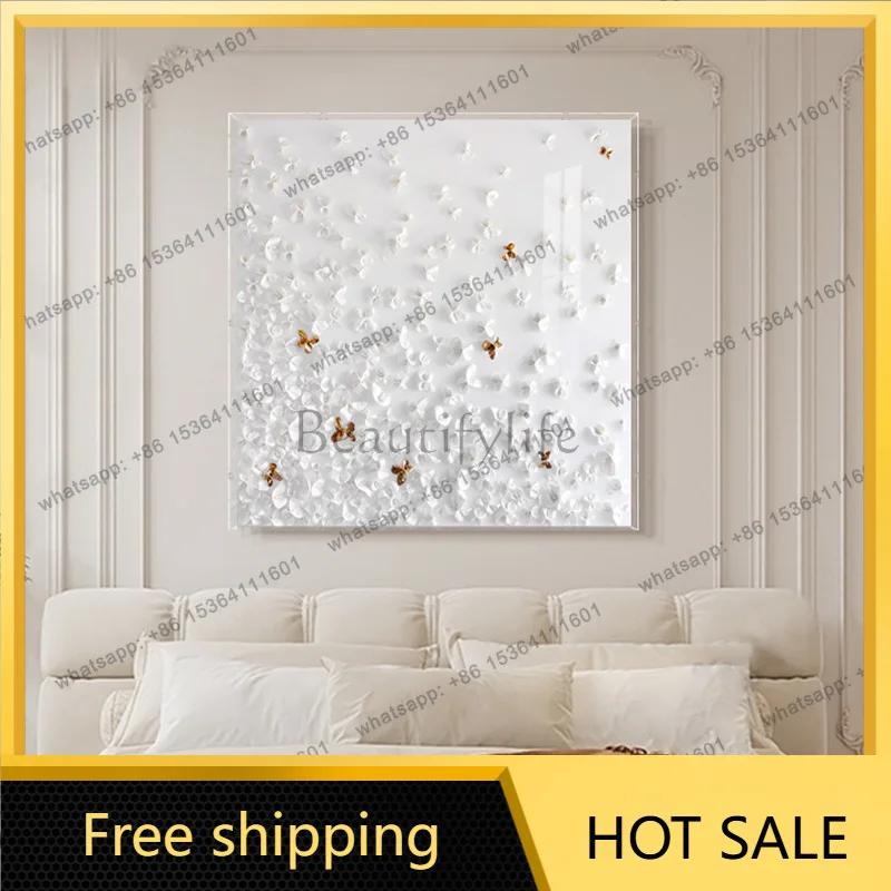 LJY modern light luxury three-dimensional leather handmade decorative painting high-grade acrylic