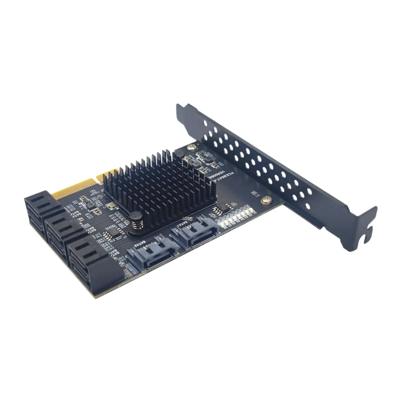 SATA3.0 Expansion Card Durable PCI E 4x to 8 Port for Solid State Drive