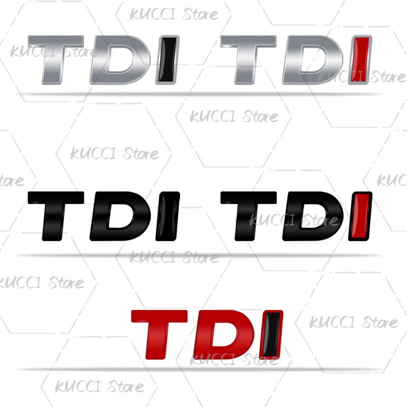 3D TDI Metal Etiqueta Do Carro, Emblema de Metal Emblema, decalques para Golf 3, 4, 5, 6, 7, Polo, Beetle, CC, Passat, Bora, Jetta, Turbo Injeção