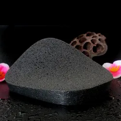 1PC Natural Black Bamboo Charcoal Face Clean Sponge Wood Fiber Face Wash Clean Sponge Beauty Makeup Accessory Cleaning Puff
